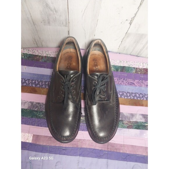 Ecco Moc Toe Brown Leather Shoes Comfortable, Men's 47 (13-13.5) - Picture 9 of 9